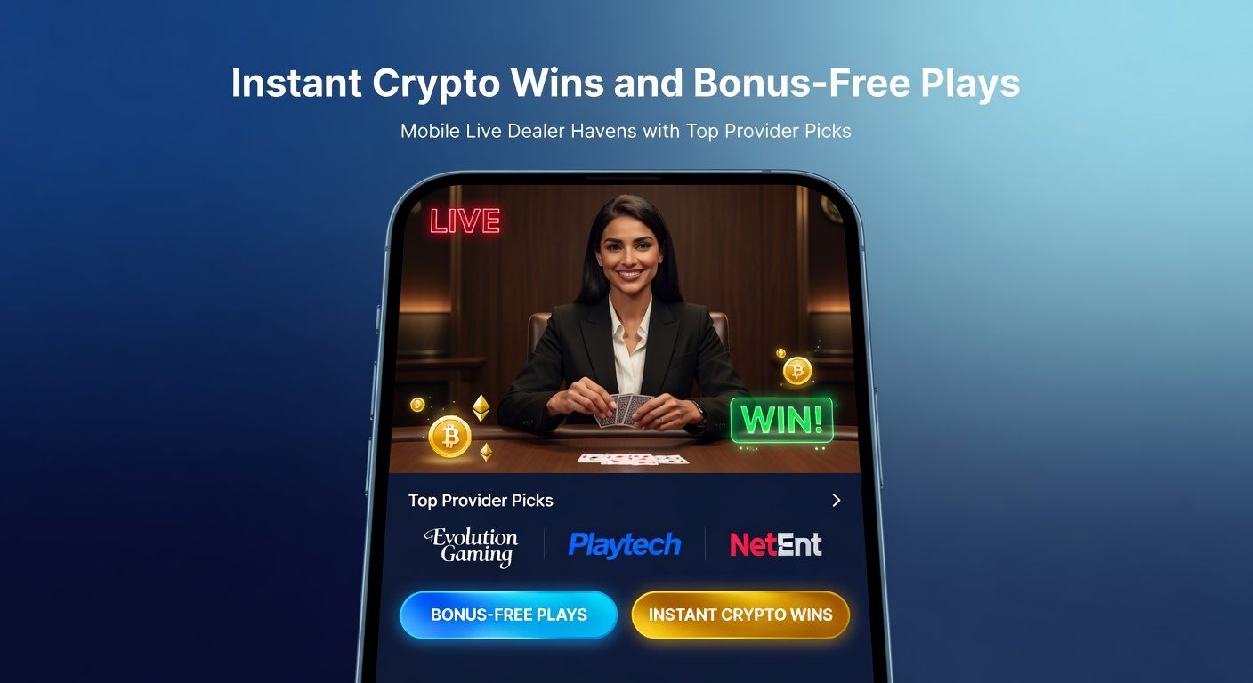 Live-Dealer am Roulette-Tisch auf Mobile-Gerät mit Krypto-Transaktions-Icons und Provider-Logos im Hintergrund
