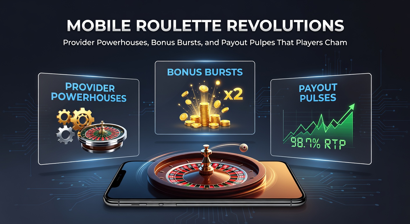 Grafik mit pulsierenden Auszahlungsdiagrammen und Mobile-Roulette-Tisch, der Gewinne hervorhebt